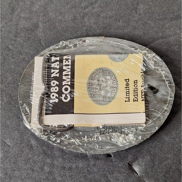 1989 HESSTON NFR National Finals Rodeo Belt Buckle NOS NEW - Picture 4 of 4